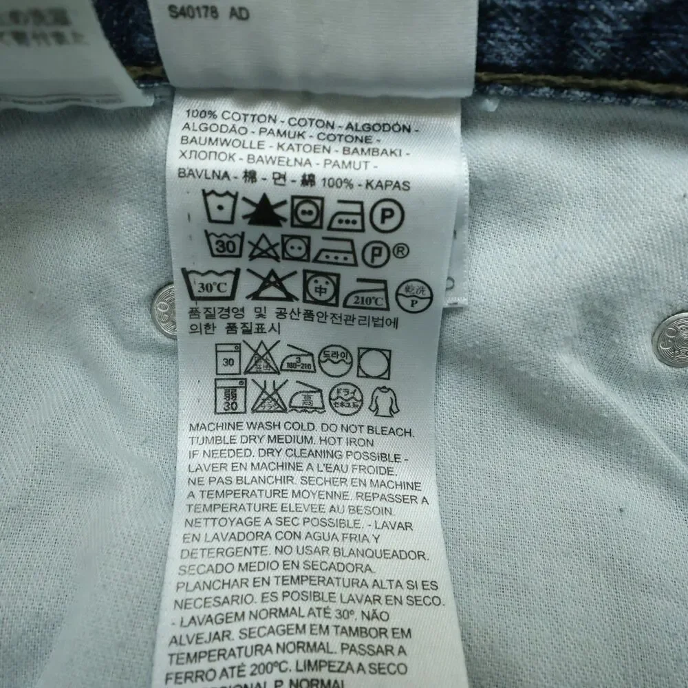 Levi's 559 Jeans Mens Size 38x30 Blue Relaxed Fit 100% Cotton Denim Timeworn